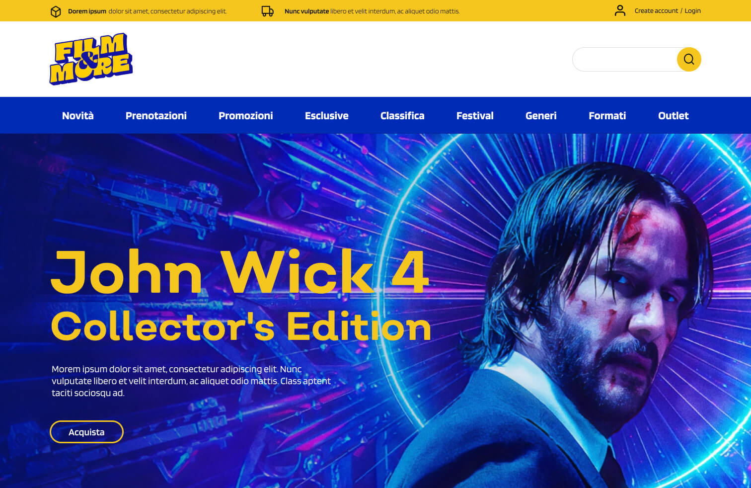 Film&More homepage desktop screenshot