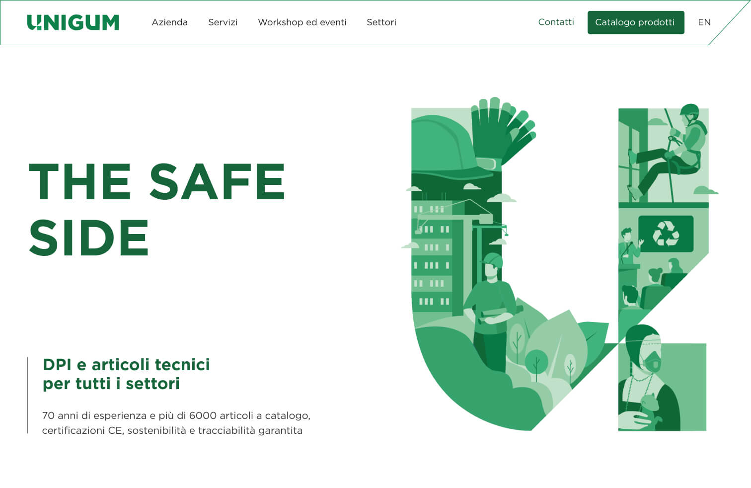 Acreenshot dell'homepage dell'applicazione sviluppata per Unigum da Alias2k