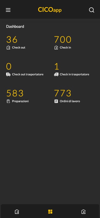Screenshot of the application Check In Check Out