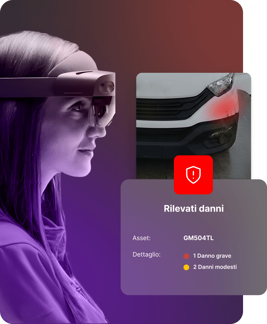 Esempio di rilevazione automatica dei danni tramite AI applicata a occhiali per realtà aumentata